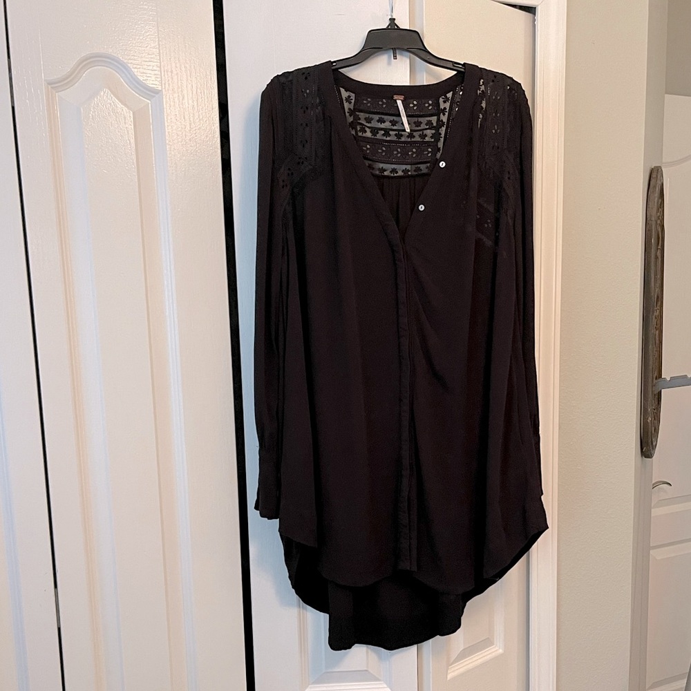 Free People NWOT Black Hi Low dress size XS